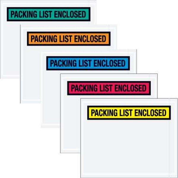 Box Partners Tape Logic 10 x 12 in. 2 Mil Poly Orange Packing List Enclosed Envelopes TA49948